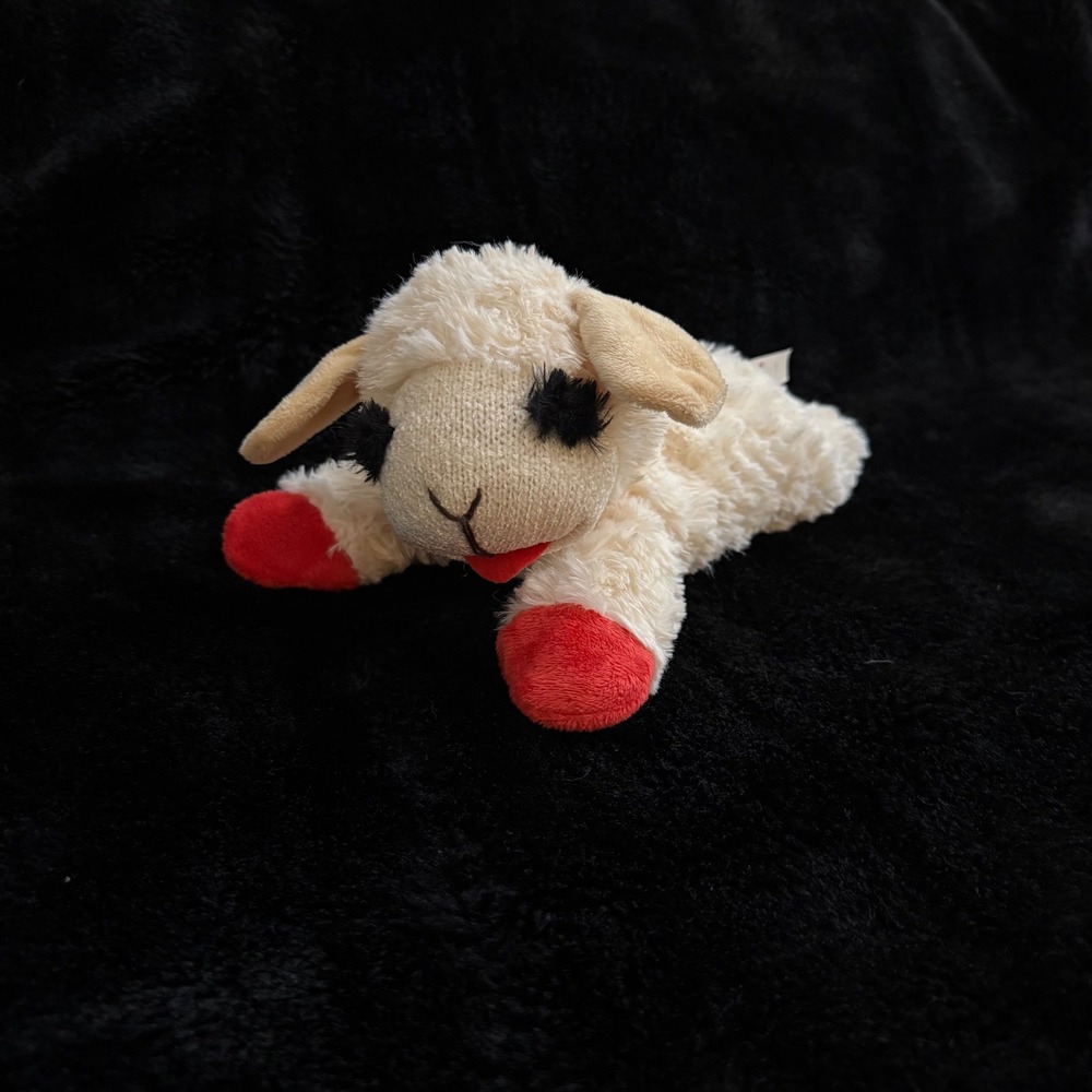 Mary Meyer Lamb Chop Dog Toy Plush Sheep Squeaker Stuffed‎ Animal